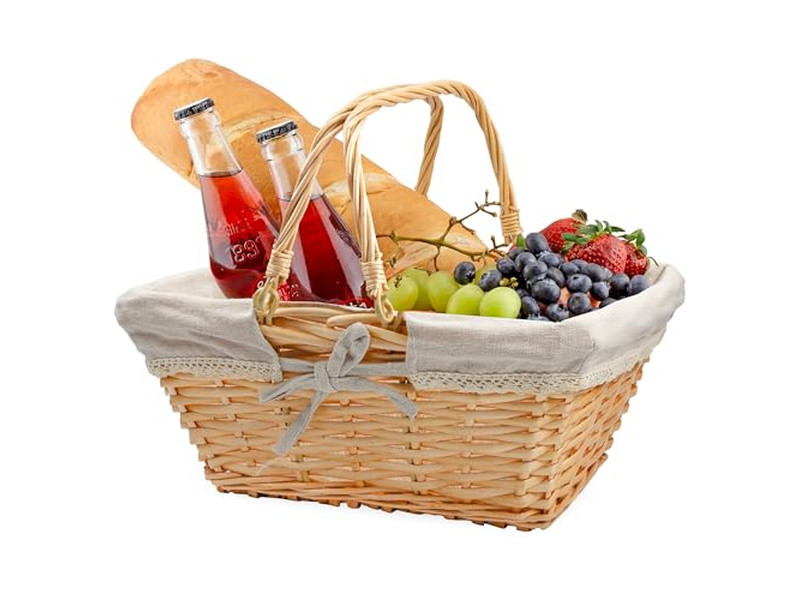 Compra em Grande Quantidade de Cestas de Piquenique Mais Recentes Cesta de Mão de Bambu Isolamento Dobrável ao Ar Livre