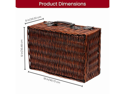 Cesta de Piquenique de Algodão para Crianças Plástico Portátil Isolada com Tampa de Madeira Cogumelo