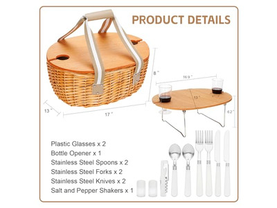 Cesta de Piquenique Tecida Francesa Almoço de Vime Resina Plástica Mini Cestas para Crianças