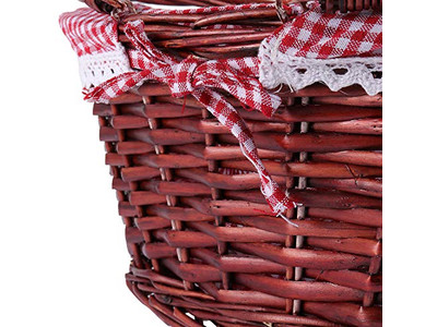 Mini Cestas de Piquenique para Festas Cesta de Brinquedo de Madeira Feliz Melhor Dobrável Individual