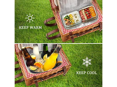 Cesta de Piquenique Circular Individual Cestas de Uma Peça Lojas com Cores Vazias