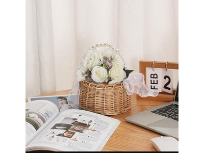 Cesta de Piquenique e Manta Rosa Claro Cesta de Mesa Dobrável de Madeira Vime