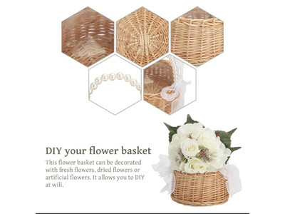 Cesta de Piquenique e Manta Rosa Claro Cesta de Mesa Dobrável de Madeira Vime