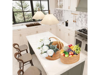 Cesta de Armazenamento de Frutas e Lanches de Piquenique Mini Tecida Presentes de Fazendeiros de Cana