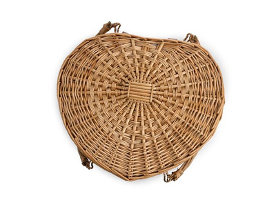 Cesta de Piquenique de Vime Retangular Mochilas Cestas de Jacinto de Água para Presentes