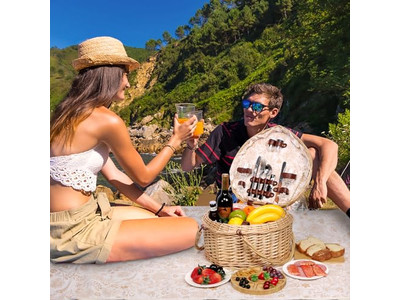 Cesta de Piquenique Pequena Armazenamento Rts com Alça Serviço para 4 Formas Casa