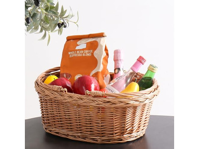 Cesta de Armazenamento de Piquenique de Rattan Azul Isolada Resfriador Externo de Vime de Salgueiro