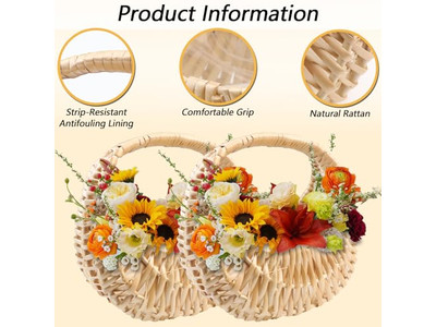 Cesta de Presente de Palha Fornecedores de Piquenique Verde Tecida à Mão Suprimentos para Bebês e Famílias